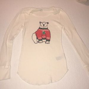 Old navy Christmas pj thermal top